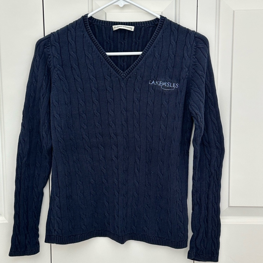 Fairway & Greene Dark Blue V-Neck Sweater